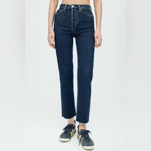 ReDone 70s Stove Pipe High Rise Dark Rinse Size 26